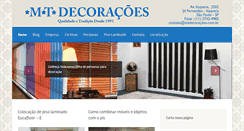 Desktop Screenshot of mtdecoracoes.com.br